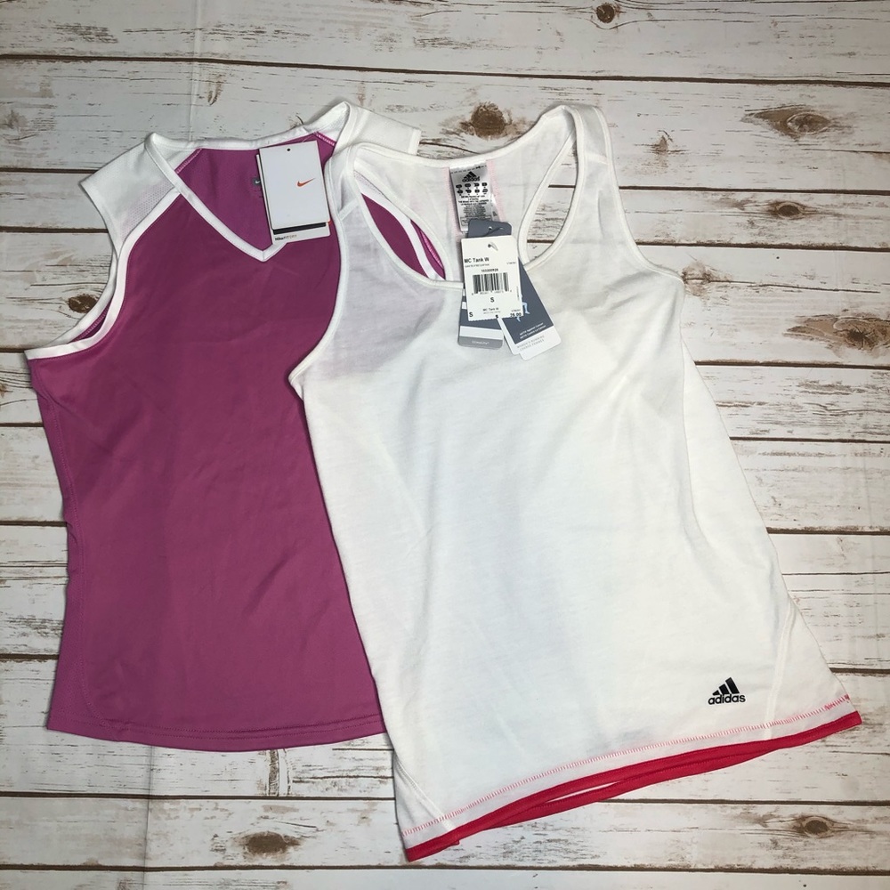 Nike FitDry Adidas ClimaLite Small Running Shirts